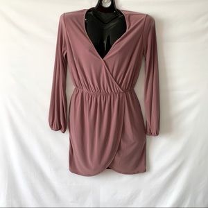 Forever 21 Surplice Old Rose Wrap Dress